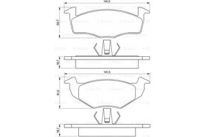 Bosch Σετ τακάκια, Δισκόφρενα - 0 986 424 347