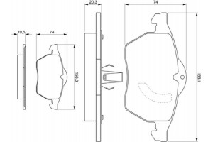 Bosch Σετ τακάκια, Δισκόφρενα - 0 986 424 360