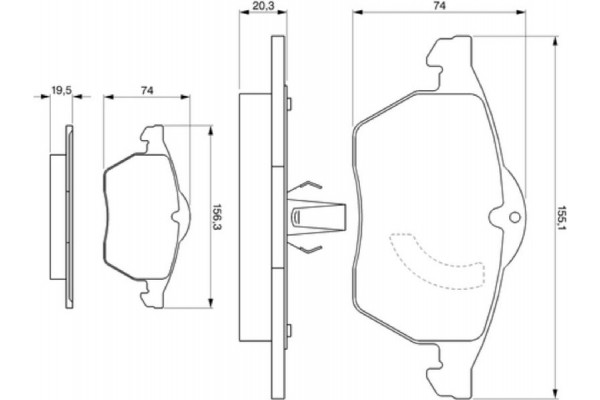 Bosch Σετ τακάκια, Δισκόφρενα - 0 986 424 360