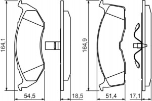 Bosch Σετ τακάκια, Δισκόφρενα - 0 986 424 363