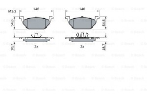 Bosch Σετ τακάκια, Δισκόφρενα - 0 986 424 364