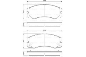 Bosch Σετ τακάκια, Δισκόφρενα - 0 986 424 366