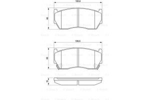 Bosch Σετ τακάκια, Δισκόφρενα - 0 986 424 369