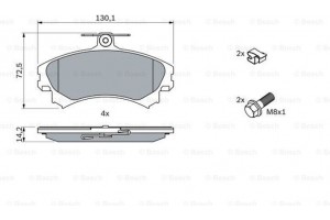 Bosch Σετ τακάκια, Δισκόφρενα - 0 986 424 371