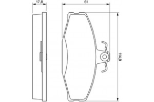 Bosch Σετ τακάκια, Δισκόφρενα - 0 986 424 373