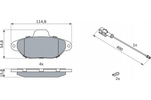 Bosch Σετ τακάκια, Δισκόφρενα - 0 986 424 379