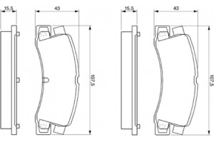 Bosch Σετ τακάκια, Δισκόφρενα - 0 986 424 383