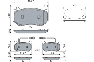 Bosch Σετ τακάκια, Δισκόφρενα - 0 986 424 384
