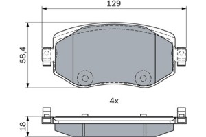Bosch Σετ τακάκια, Δισκόφρενα - 0 986 424 386