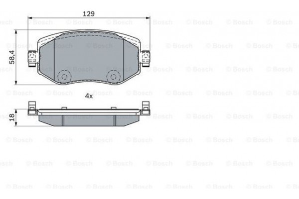 Bosch Σετ τακάκια, Δισκόφρενα - 0 986 424 386