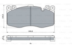 Bosch Σετ τακάκια, Δισκόφρενα - 0 986 424 387