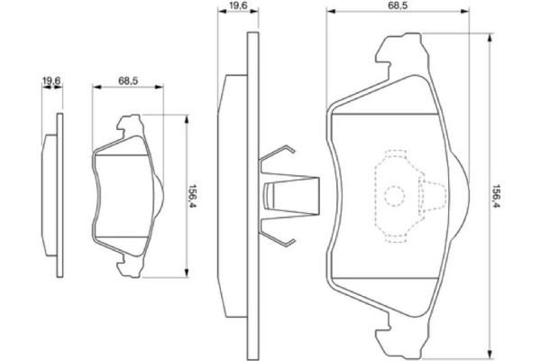 Bosch Σετ τακάκια, Δισκόφρενα - 0 986 494 008 Bosch Σετ τακάκια, Δισκόφρενα - 0 986 494 008