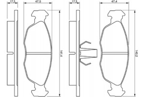 Bosch Σετ τακάκια, Δισκόφρενα - 0 986 424 410