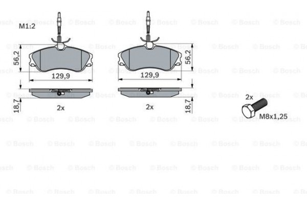 Bosch Σετ τακάκια, Δισκόφρενα - 0 986 424 414