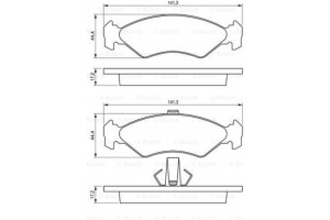Bosch Σετ τακάκια, Δισκόφρενα - 0 986 424 416