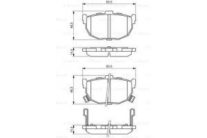 Bosch Σετ τακάκια, Δισκόφρενα - 0 986 424 418