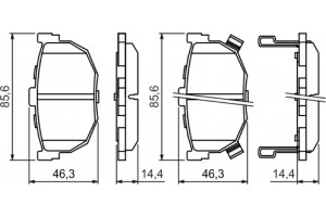 Bosch Σετ τακάκια, Δισκόφρενα - 0 986 424 418