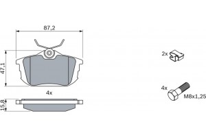 Bosch Σετ τακάκια, Δισκόφρενα - 0 986 424 427