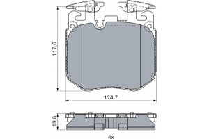 Bosch Σετ τακάκια, Δισκόφρενα - 0 986 424 431
