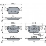 Bosch Σετ τακάκια, Δισκόφρενα - 0 986 424 433