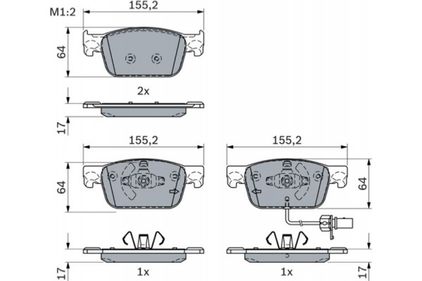 Bosch Σετ τακάκια, Δισκόφρενα - 0 986 424 433
