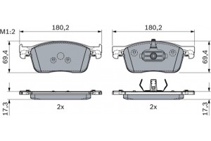 Bosch Σετ τακάκια, Δισκόφρενα - 0 986 424 436