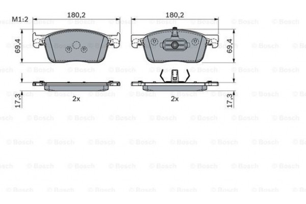 Bosch Σετ τακάκια, Δισκόφρενα - 0 986 424 436