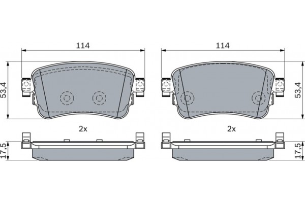 Bosch Σετ τακάκια, Δισκόφρενα - 0 986 424 437