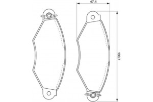 Bosch Σετ τακάκια, Δισκόφρενα - 0 986 424 453