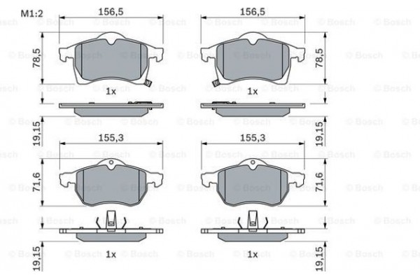 Bosch Σετ τακάκια, Δισκόφρενα - 0 986 424 457