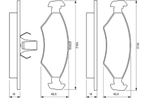 Bosch Σετ τακάκια, Δισκόφρενα - 0 986 424 462