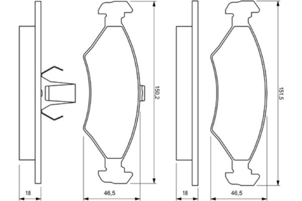 Bosch Σετ τακάκια, Δισκόφρενα - 0 986 424 462