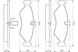 Bosch Σετ τακάκια, Δισκόφρενα - 0 986 424 463