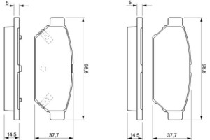 Bosch Σετ τακάκια, Δισκόφρενα - 0 986 424 464