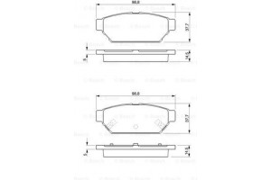Bosch Σετ τακάκια, Δισκόφρενα - 0 986 424 464