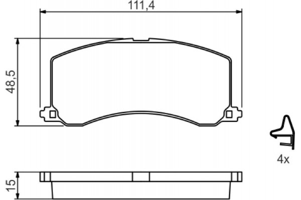 Bosch Σετ τακάκια, Δισκόφρενα - 0 986 424 465