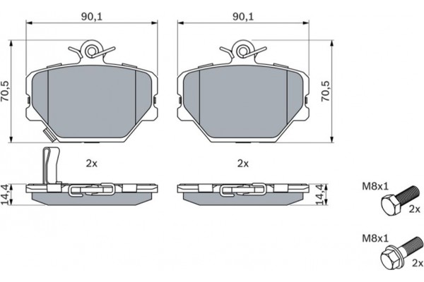 Bosch Σετ τακάκια, Δισκόφρενα - 0 986 424 471
