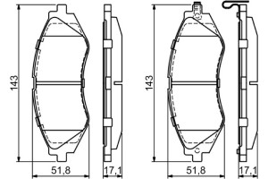Bosch Σετ τακάκια, Δισκόφρενα - 0 986 424 474