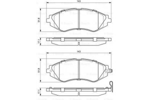 Bosch Σετ τακάκια, Δισκόφρενα - 0 986 424 474