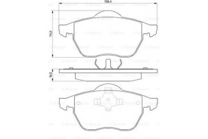 Bosch Σετ τακάκια, Δισκόφρενα - 0 986 424 481