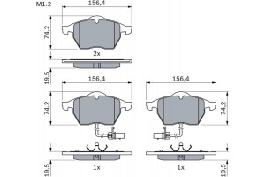 Bosch Σετ τακάκια, Δισκόφρενα - 0 986 424 482