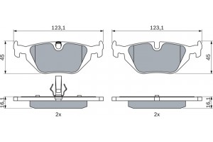 Bosch Σετ τακάκια, Δισκόφρενα - 0 986 424 484