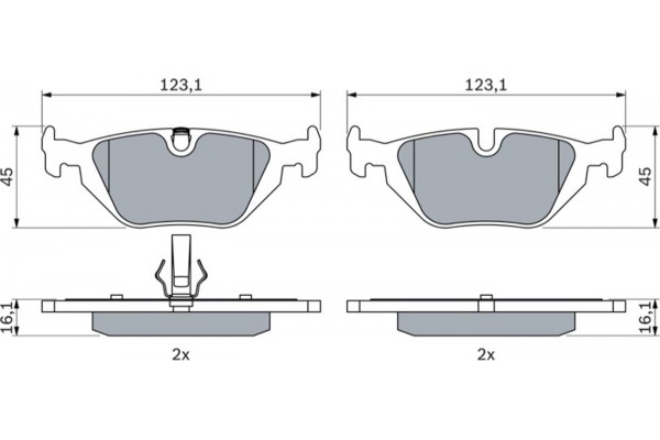 Bosch Σετ τακάκια, Δισκόφρενα - 0 986 424 484