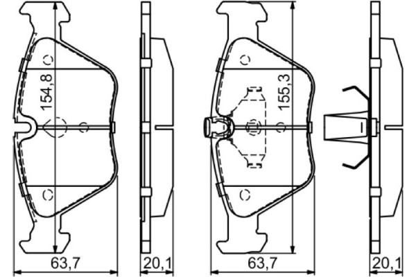 Bosch Σετ τακάκια, Δισκόφρενα - 0 986 424 485