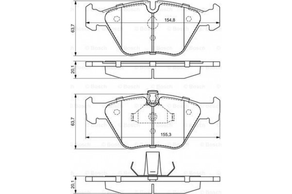 Bosch Σετ τακάκια, Δισκόφρενα - 0 986 424 485