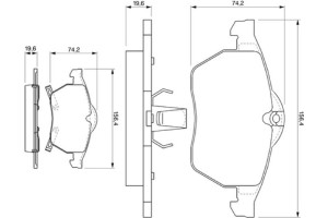 Bosch Σετ τακάκια, Δισκόφρενα - 0 986 424 488