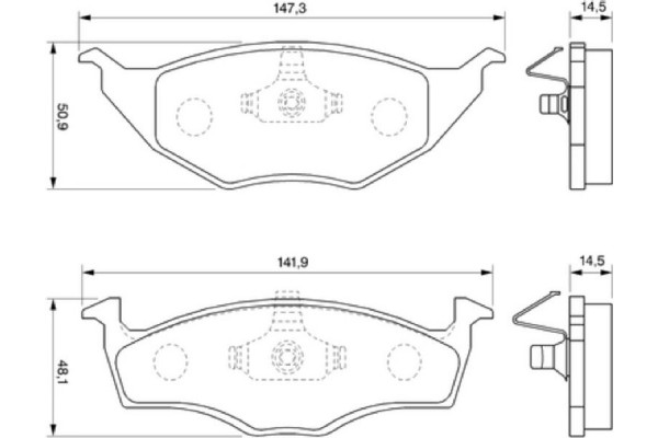 Bosch Σετ τακάκια, Δισκόφρενα - 0 986 424 502