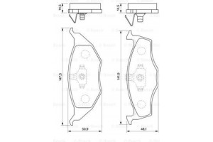 Bosch Σετ τακάκια, Δισκόφρενα - 0 986 424 502