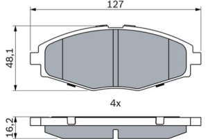 Bosch Σετ τακάκια, Δισκόφρενα - 0 986 424 512