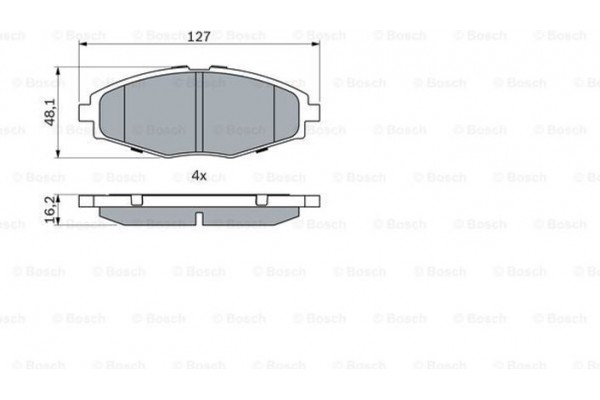 Bosch Σετ τακάκια, Δισκόφρενα - 0 986 424 512